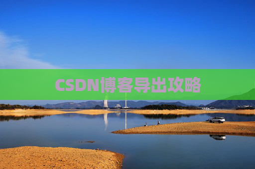 CSDN博客导出攻略